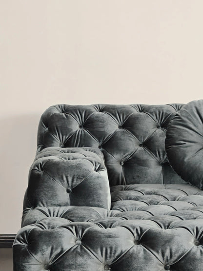 Coco Miralda Chesterfield Sofa - Smoke Grey