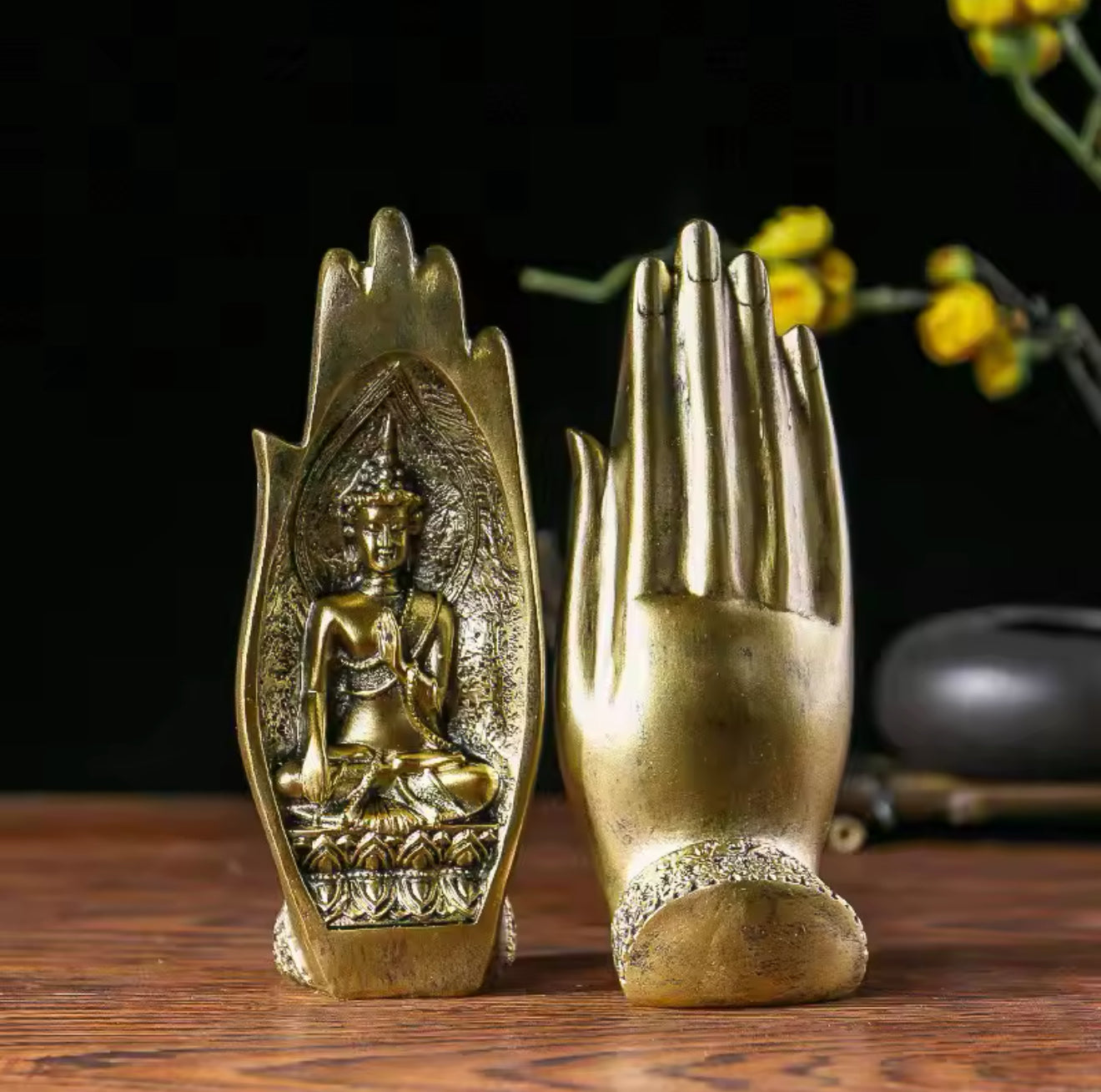 Sandstone Buddha Praying Hands