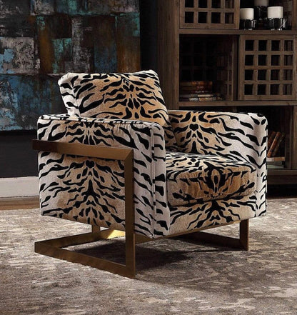 Tiger Velvet Luxury Lounge Chair