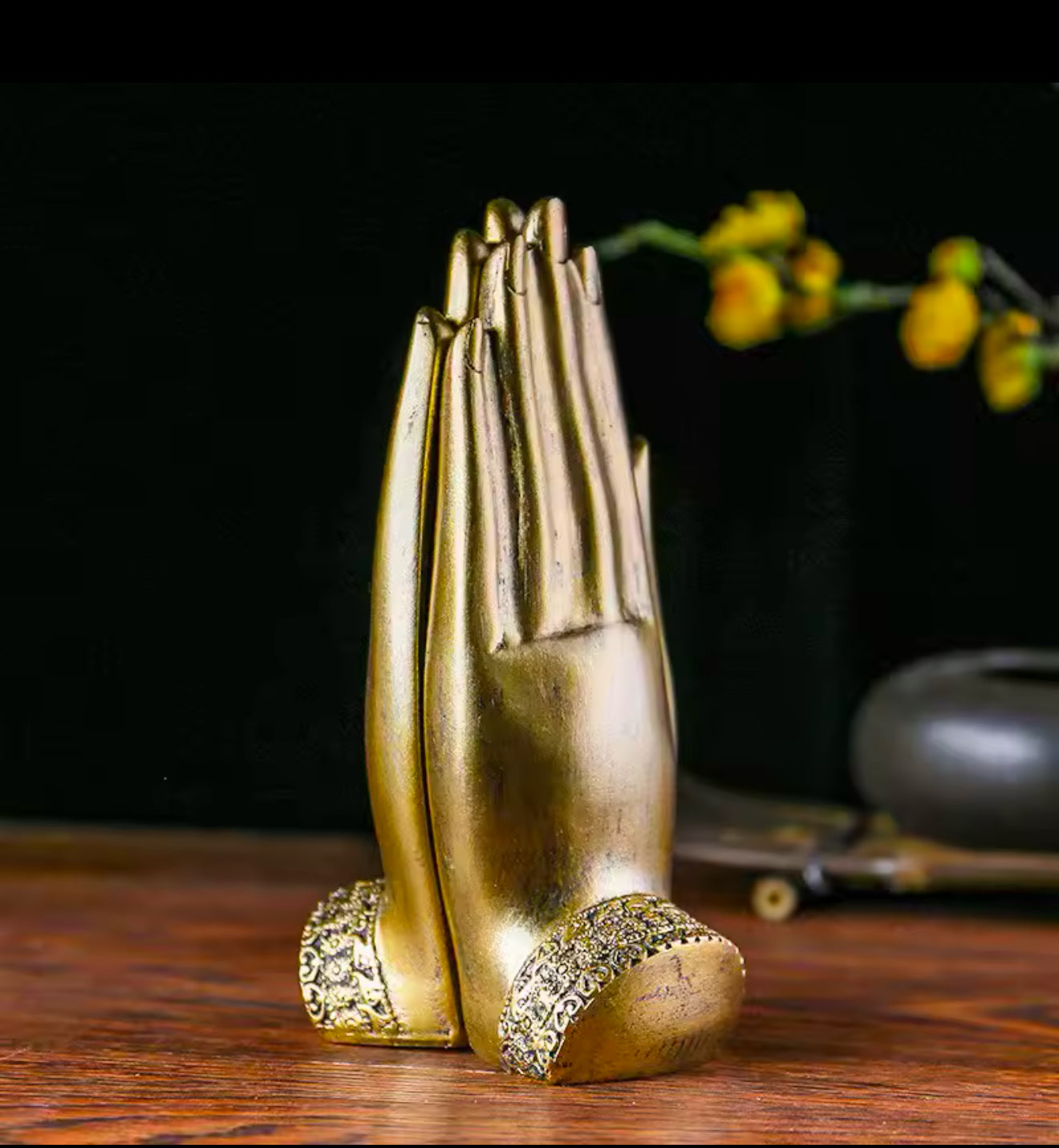 Sandstone Buddha Praying Hands