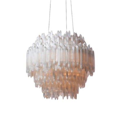 Selenite Halo Crystal Chandelier - Urban Ashram