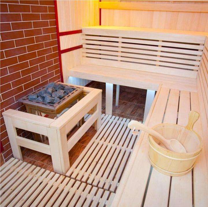 Modern Design 6-Person Cedar Barrel Outdoor Sauna Villa Heat Treated Hemlock Wood with Wet Steam Function for Health Use Cedar Urban Ashram