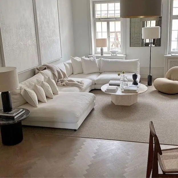 The Heavenly White Modular Sectional