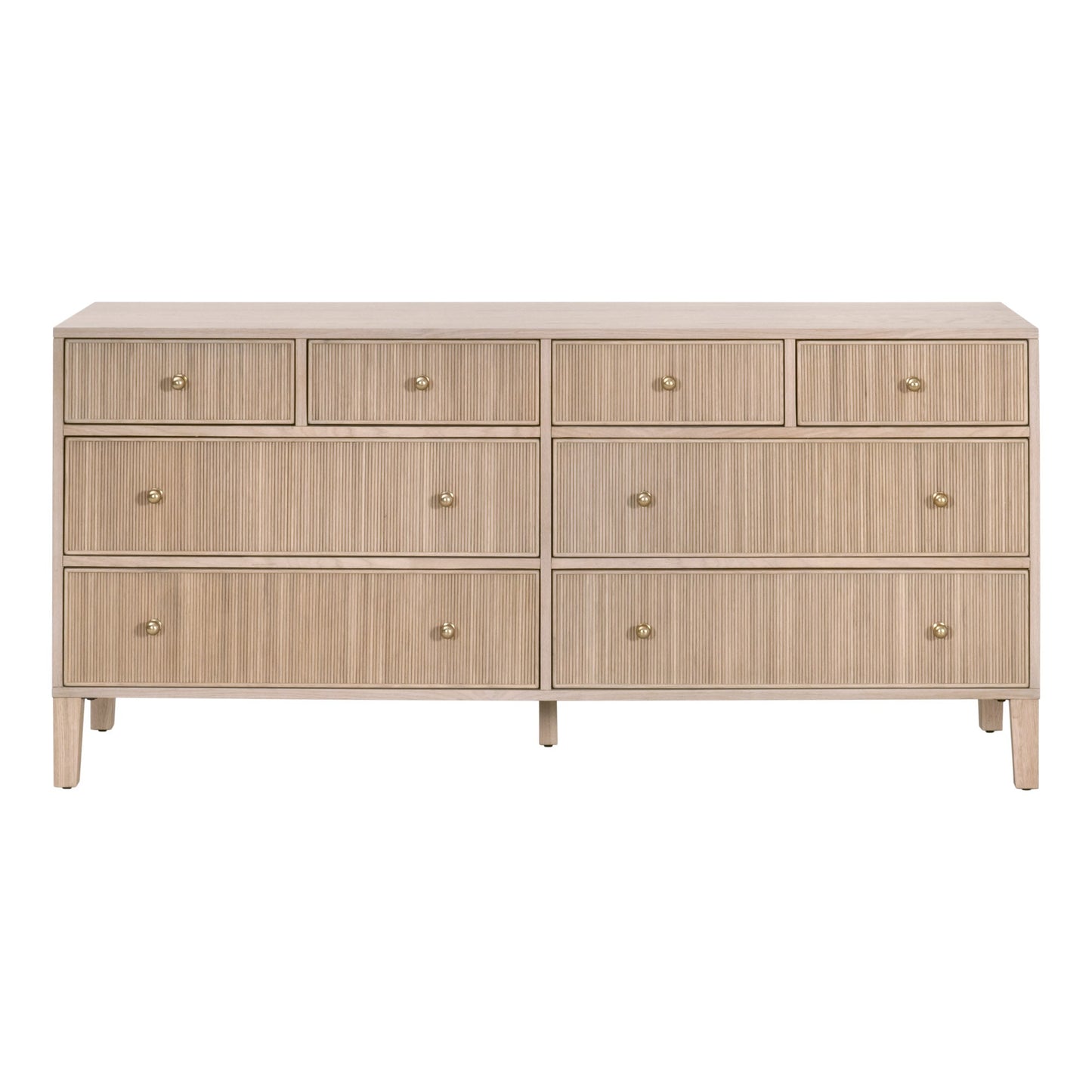 Highland 8-Drawer Double Dresser, Natural Oak
