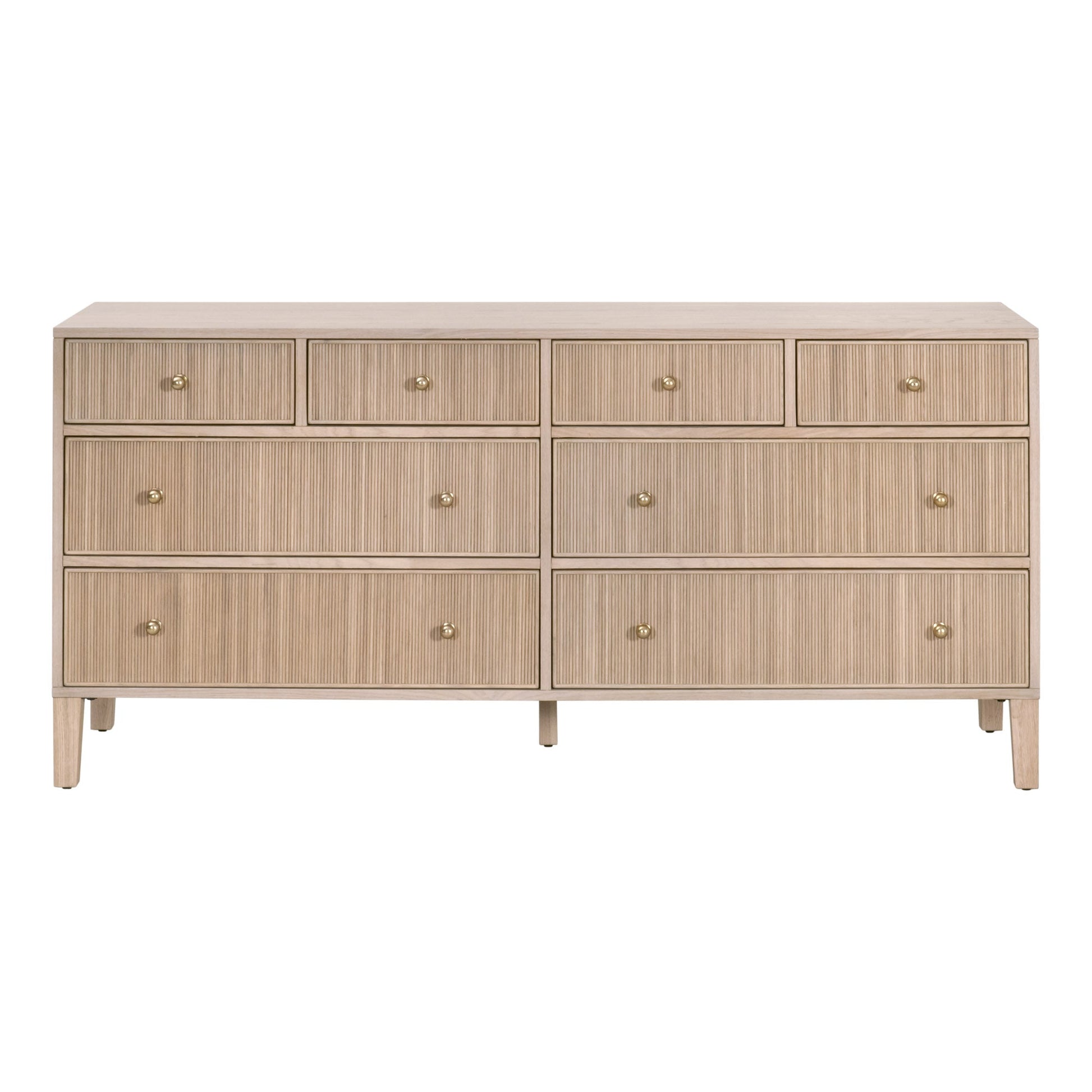 Highland 8-Drawer Double Dresser, Natural Oak