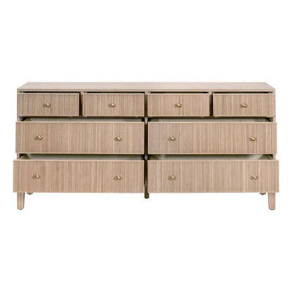 Highland 8-Drawer Double Dresser, Natural Oak