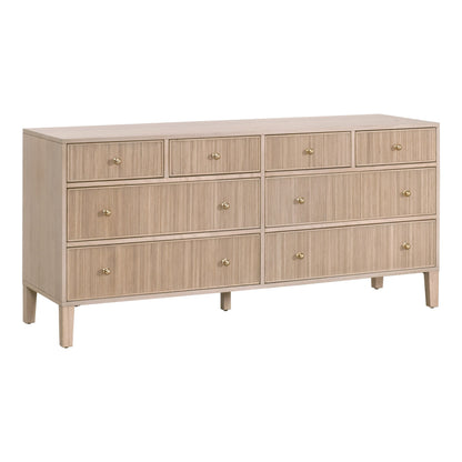 Highland 8-Drawer Double Dresser, Natural Oak
