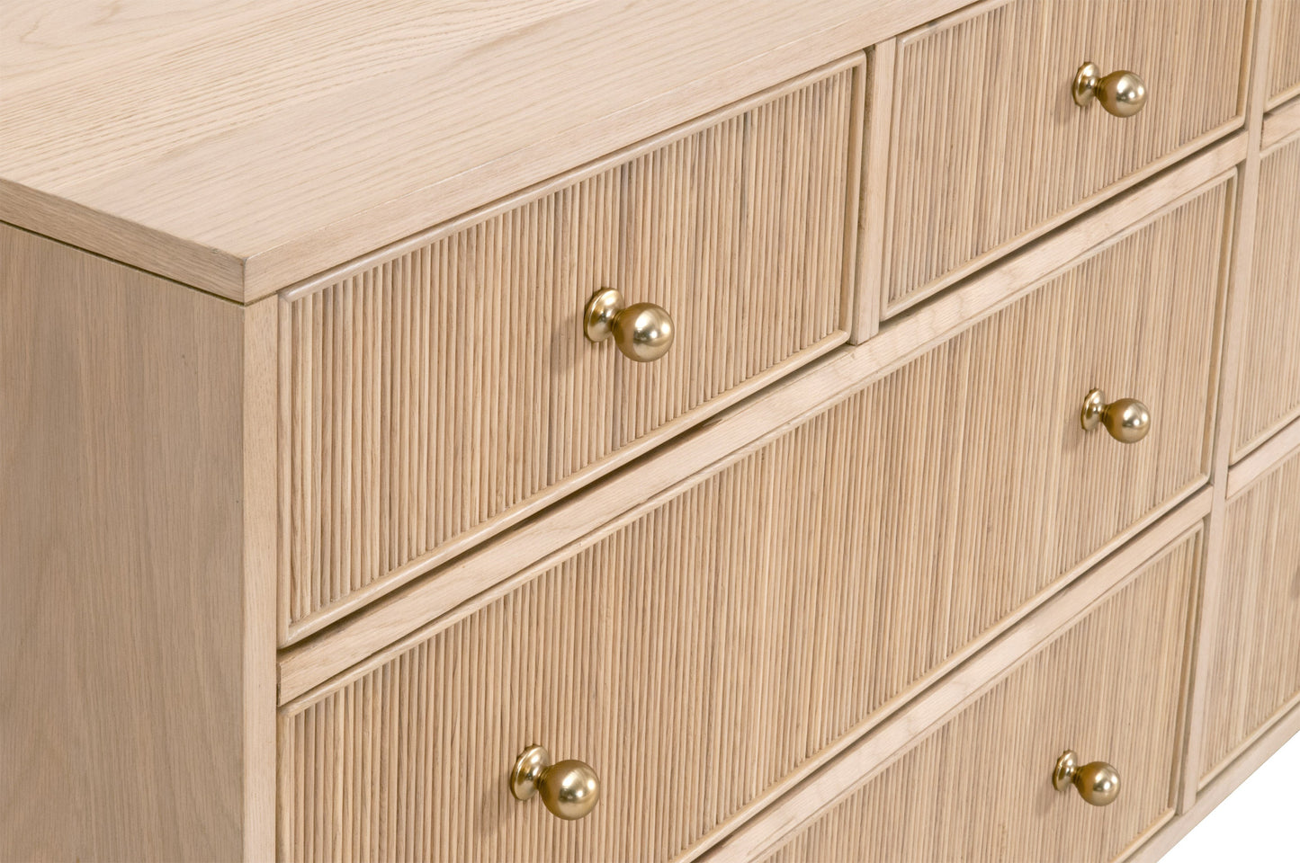 Highland 8-Drawer Double Dresser, Natural Oak