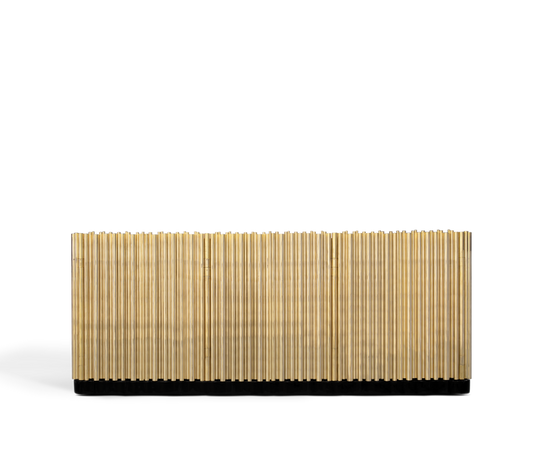 Symphony Contemporary Gold Plated Sideboard Cabinet Modern Luxury