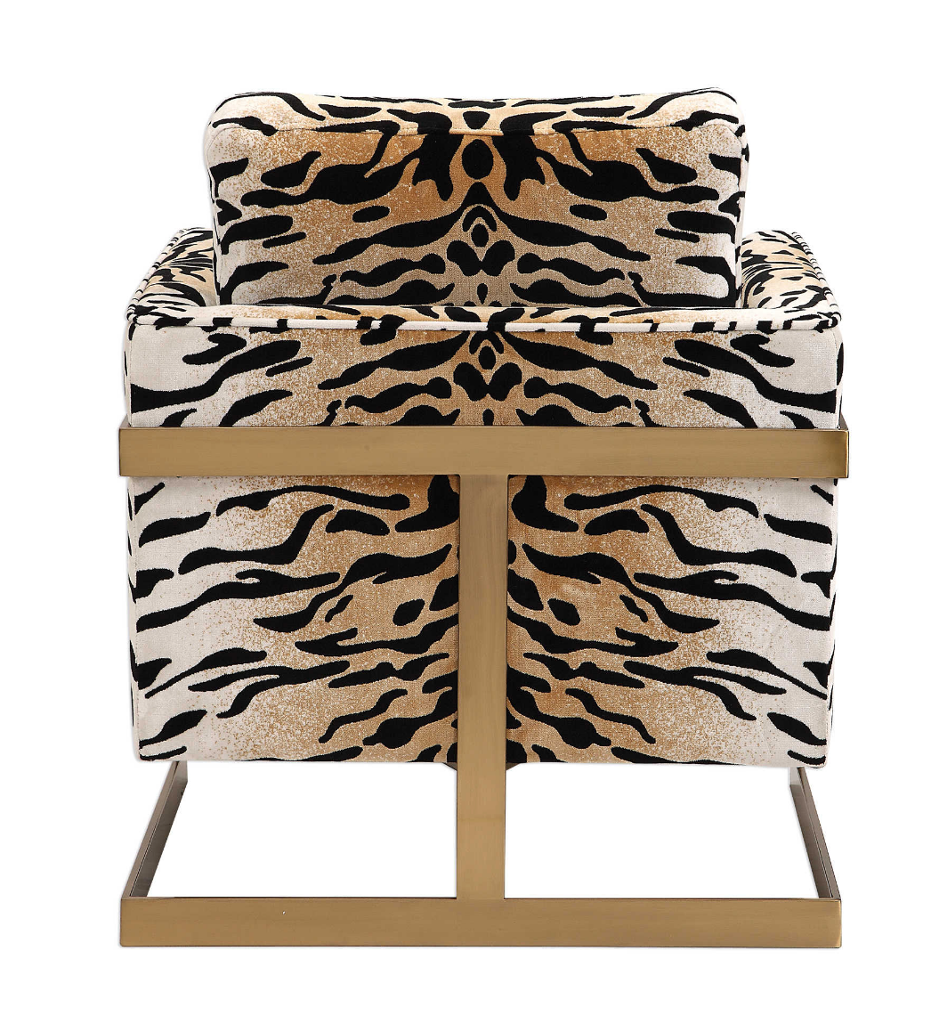 Tiger Velvet Luxury Lounge Chair