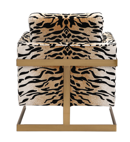 Tiger Velvet Luxury Lounge Chair