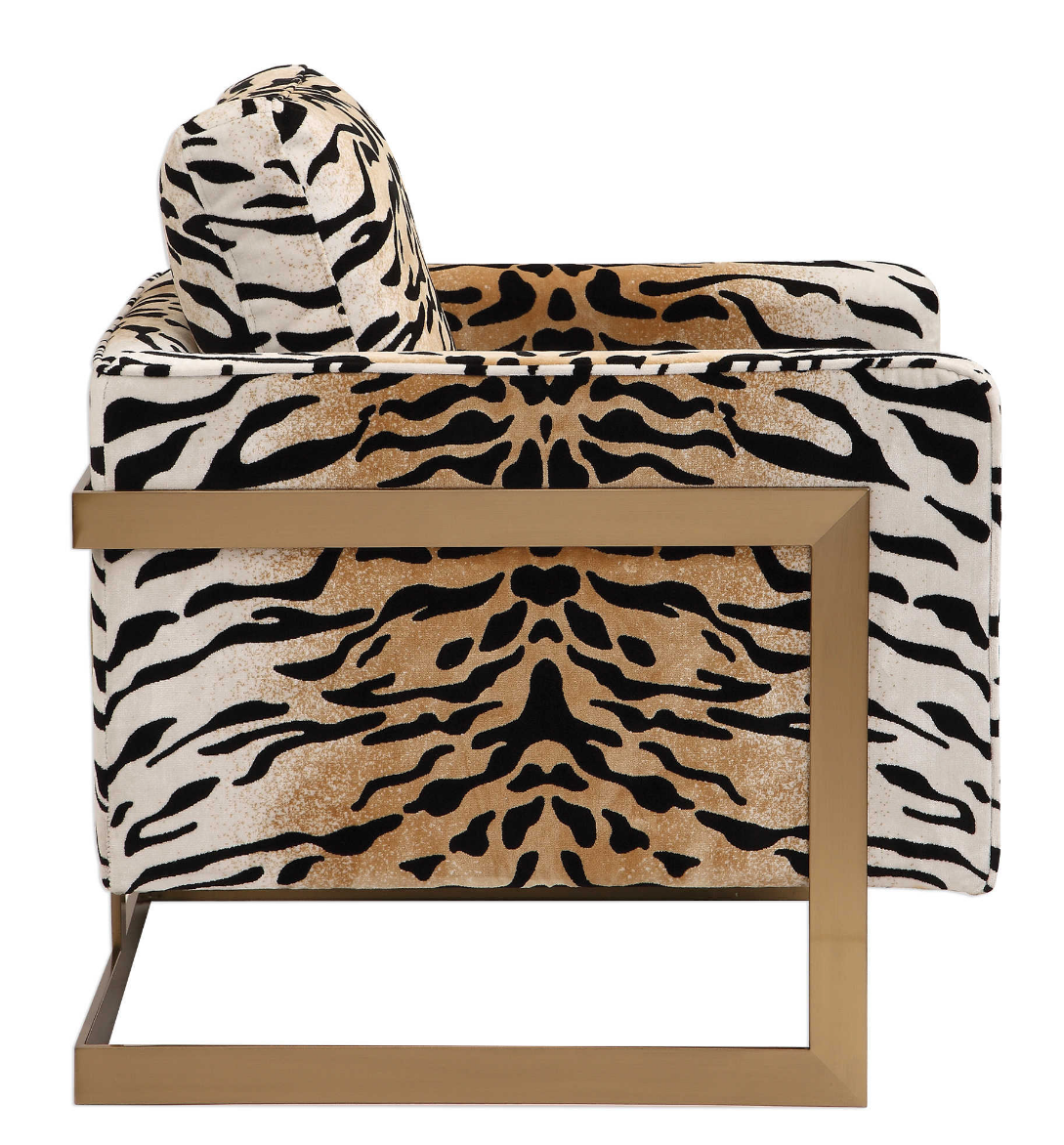 Tiger Velvet Luxury Lounge Chair