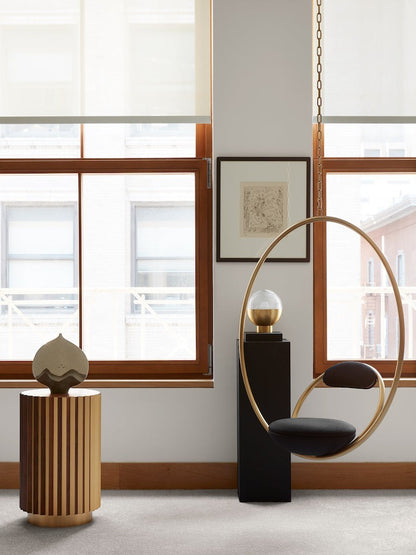 Hanging Hoop Chair in living room setting