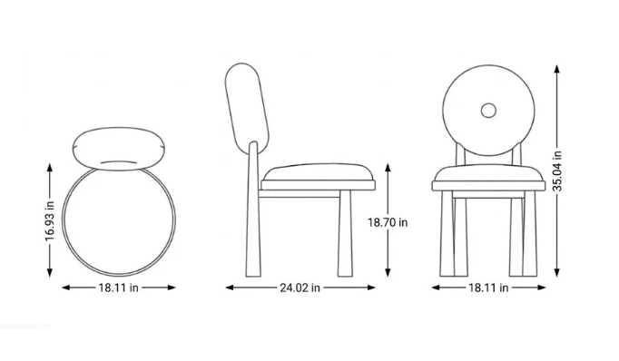 Indigo Ember Chenille Upholstered Baba Chair Urban Ashram