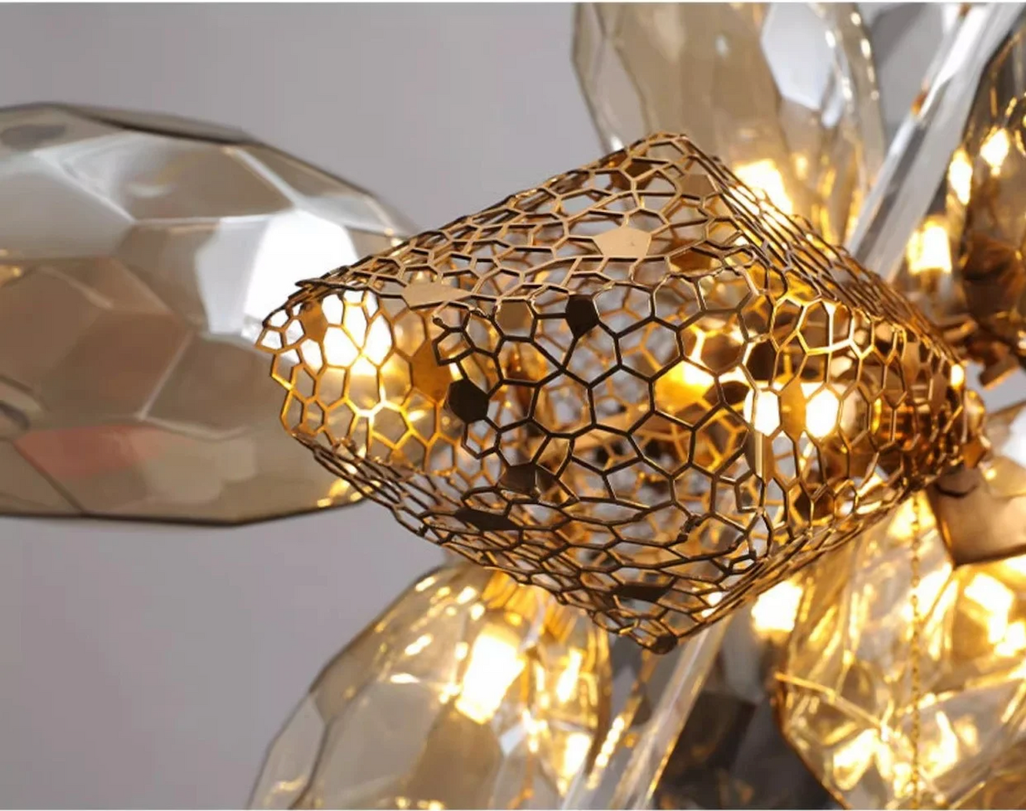 Modern K9 Vertical Crystal Glass Chandelier