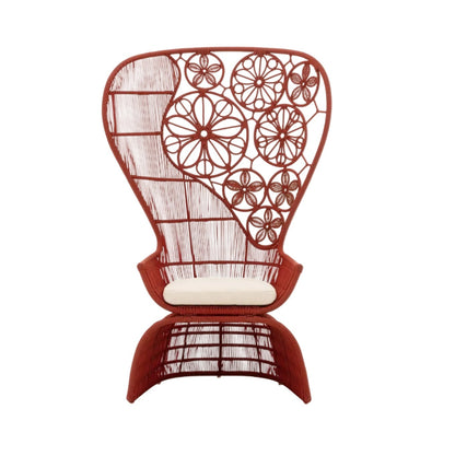 Genevieve Floral Woven High-Back – front view