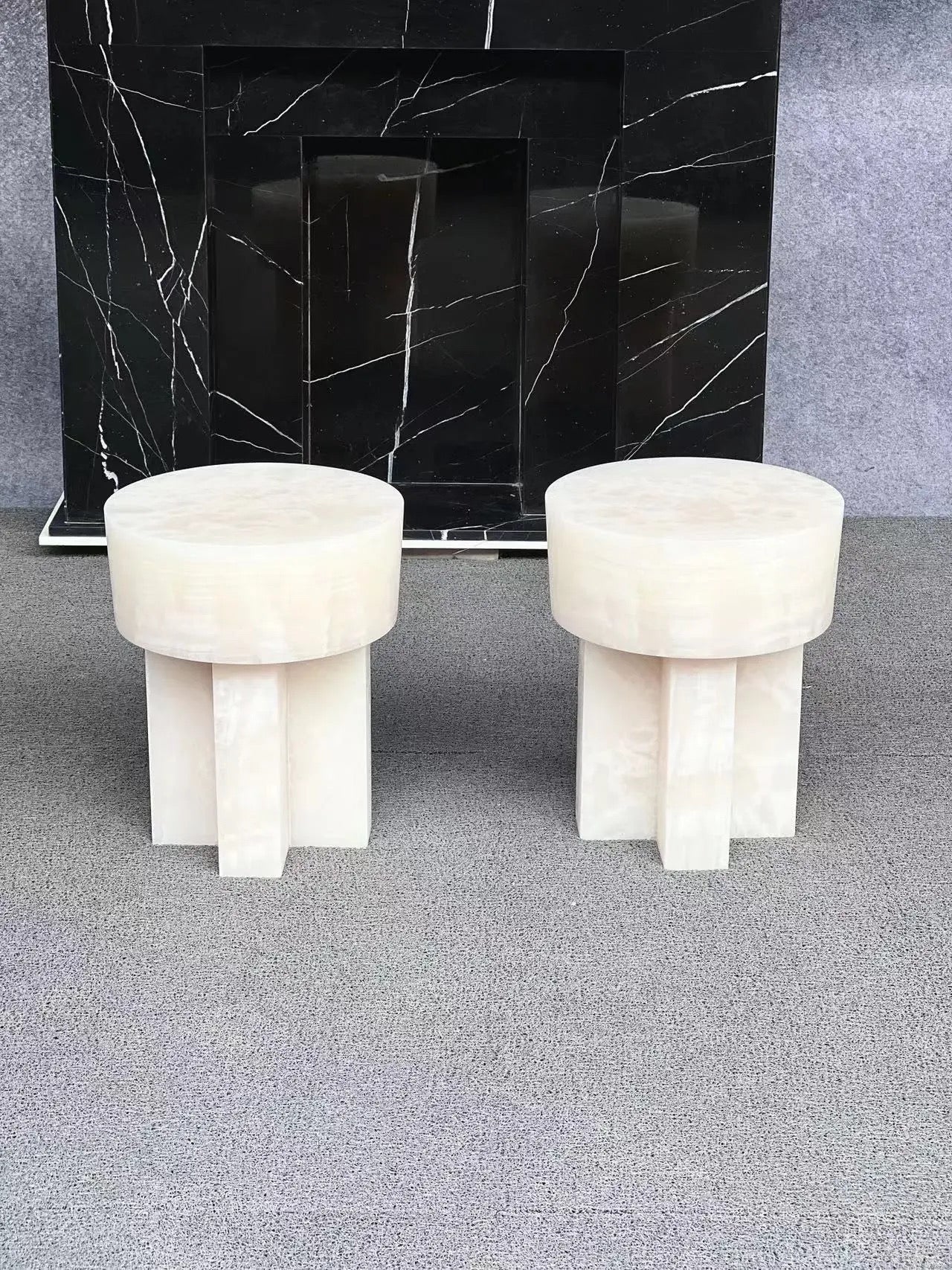 White Onyx Side tables by Urban Ashram Home
