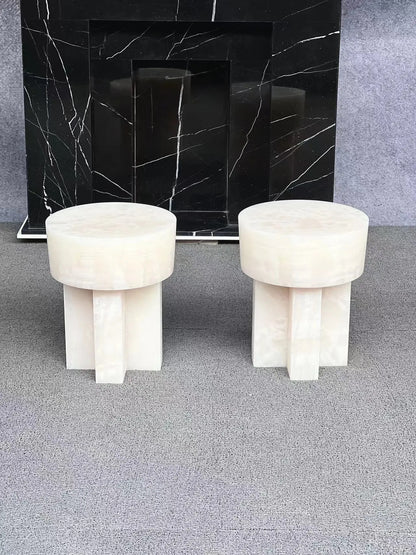 White Onyx Side tables by Urban Ashram Home