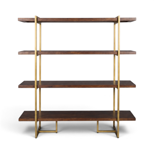 Acacia Dutchcliff Bookshelf on a white background with a soft shadow