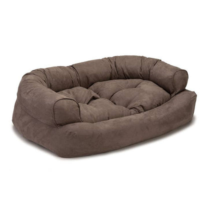 Wholesale Luxury Overstuffed Dog Sofa Bed - Premium Microsuede with Removable Bolsters
