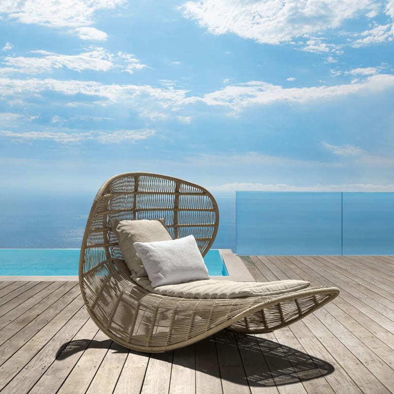 Panama Rocking Outdoor Sunbed – side view