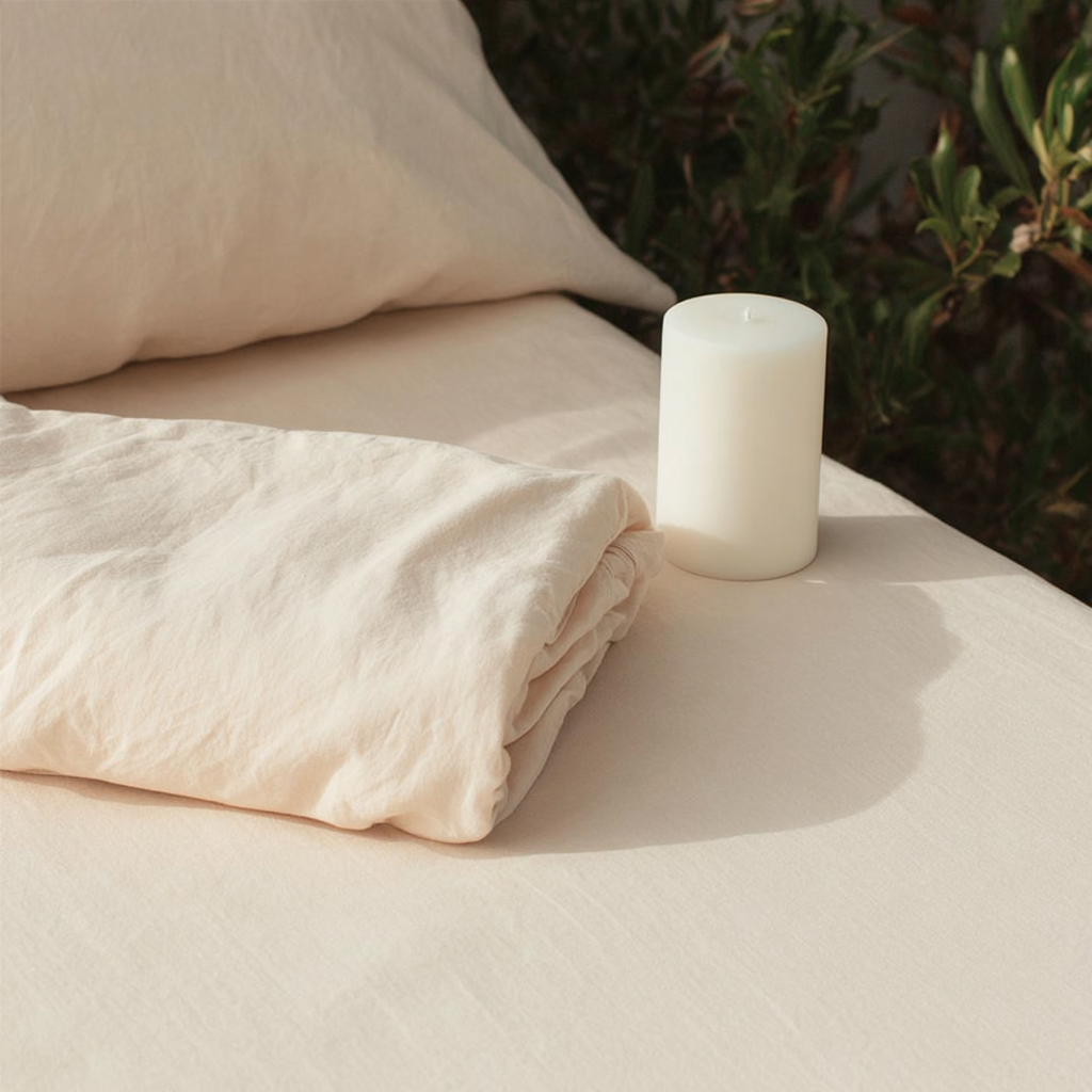 Sheet Set - Organic cotton. No dyes, bleach or chemicals – rear view