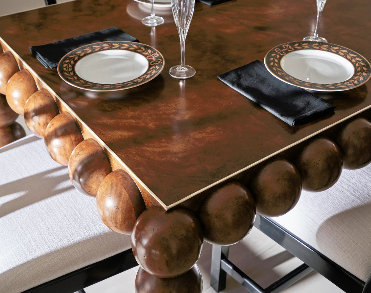 Orb Rectangular Dining Table – overhead view