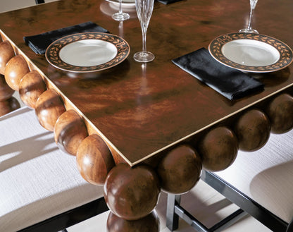 Orb Rectangular Dining Table – overhead view
