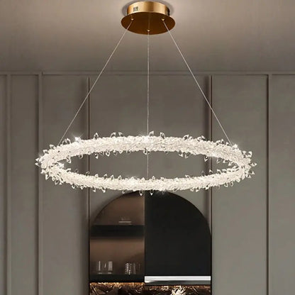 Artemis Crystal Ring LED Chandelier - Urban Ashram Home