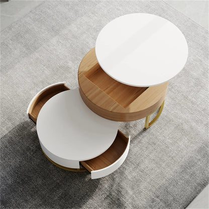 Margot Coffee Table with Rotatable Drawers - Urban Ashram