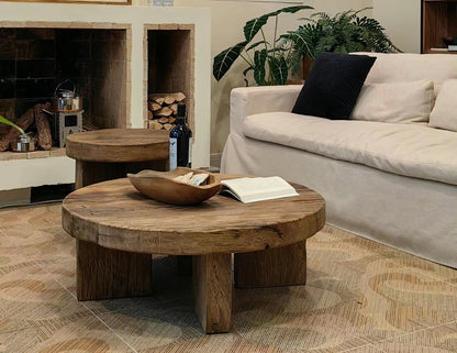 Noble Collection - Reclaimed Oak Wood Side Table - Urban Ashram
