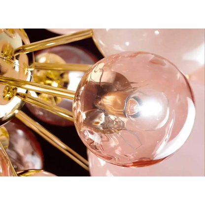 PINK MURANO GLASS CHANDELIER | DE SILVA DESIGN CLPT80CF