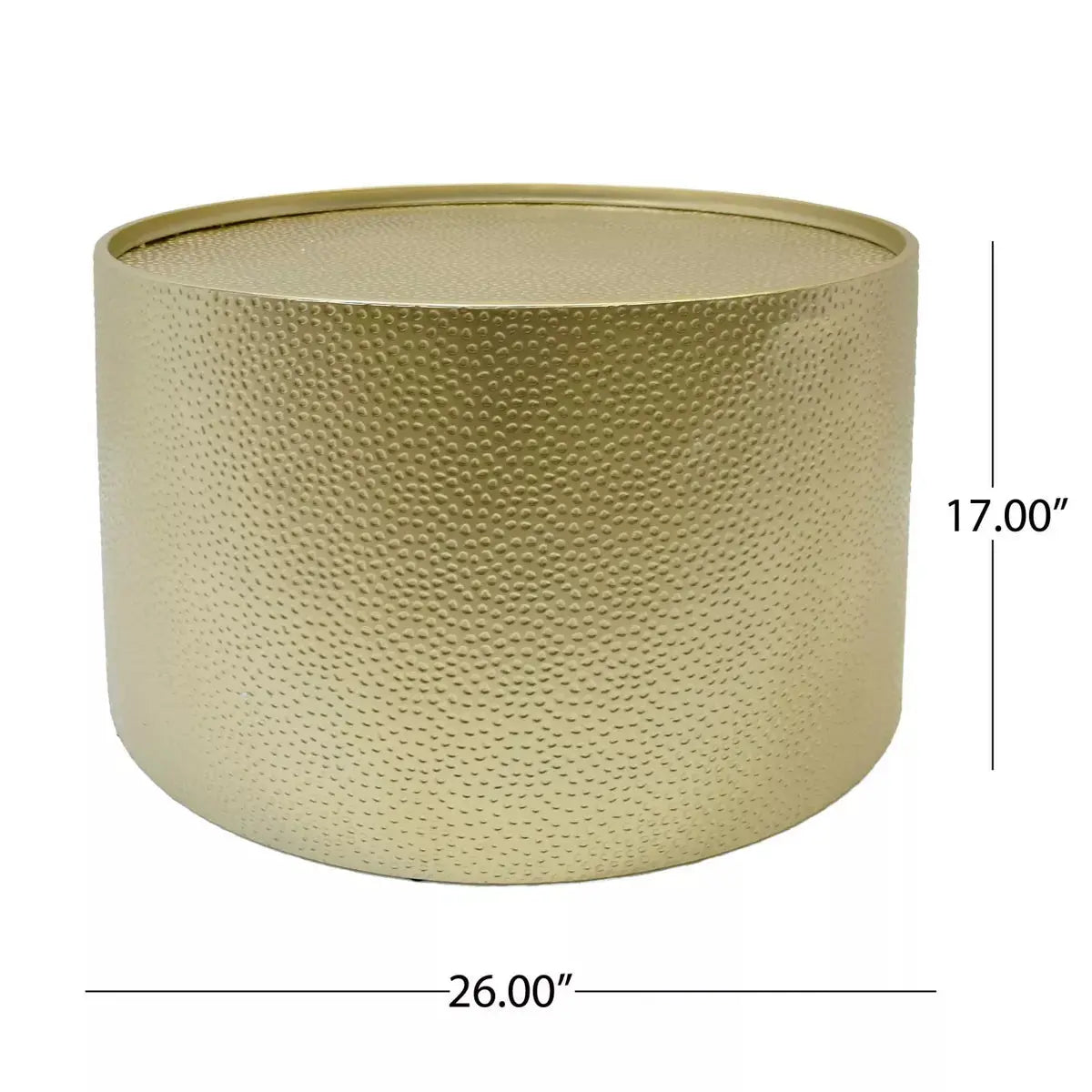 Round Gold Hammered Iron Coffee Table - Urban Ashram