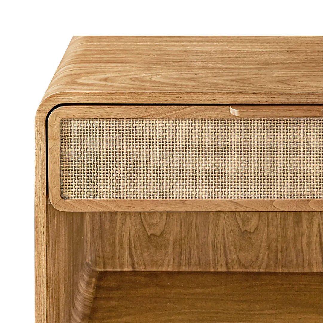 Tula Rattan Cane Open Nightstand - Urban Ashram