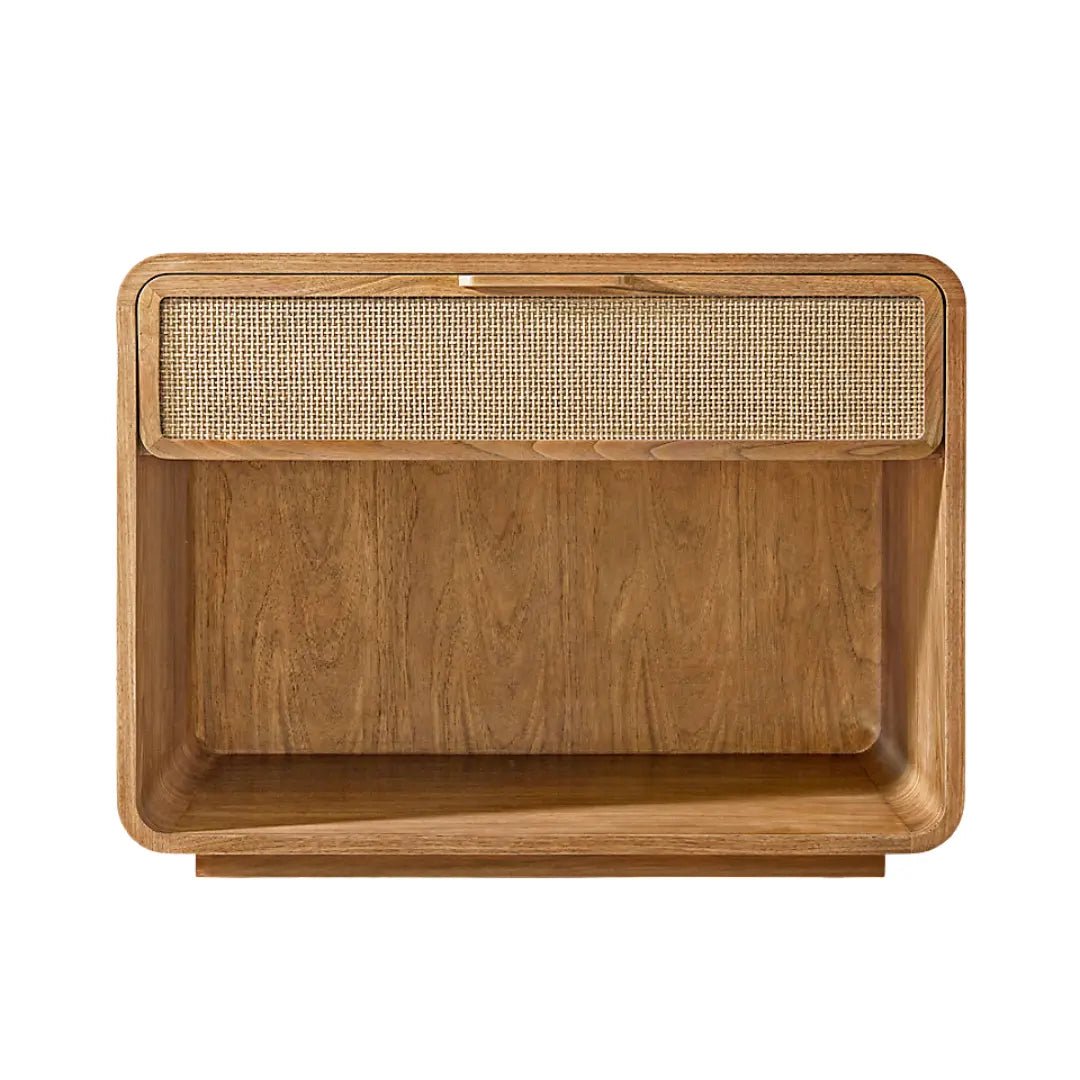 Tula Rattan Cane Open Nightstand - Urban Ashram