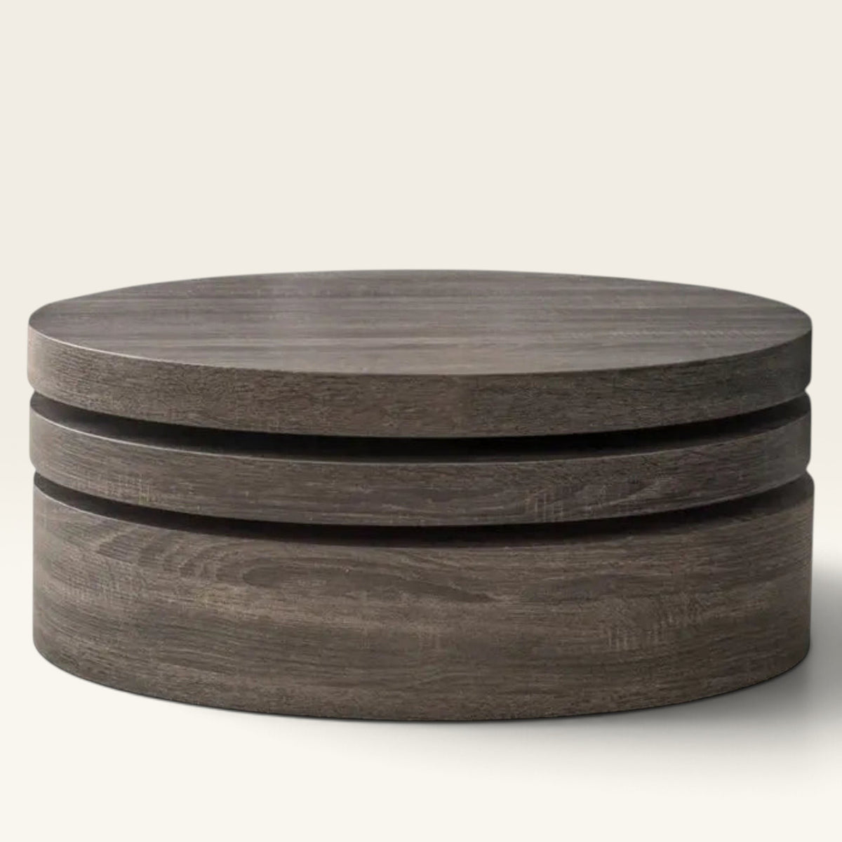 Lenox Oval mod Rotating Wood Coffee Table