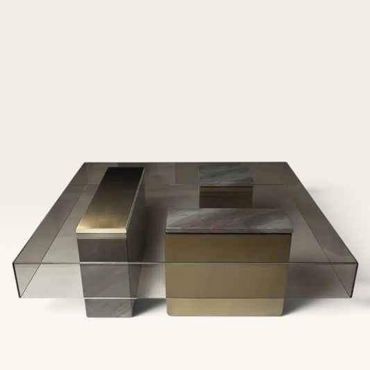 Hera Smoked Crystal Coffee Table