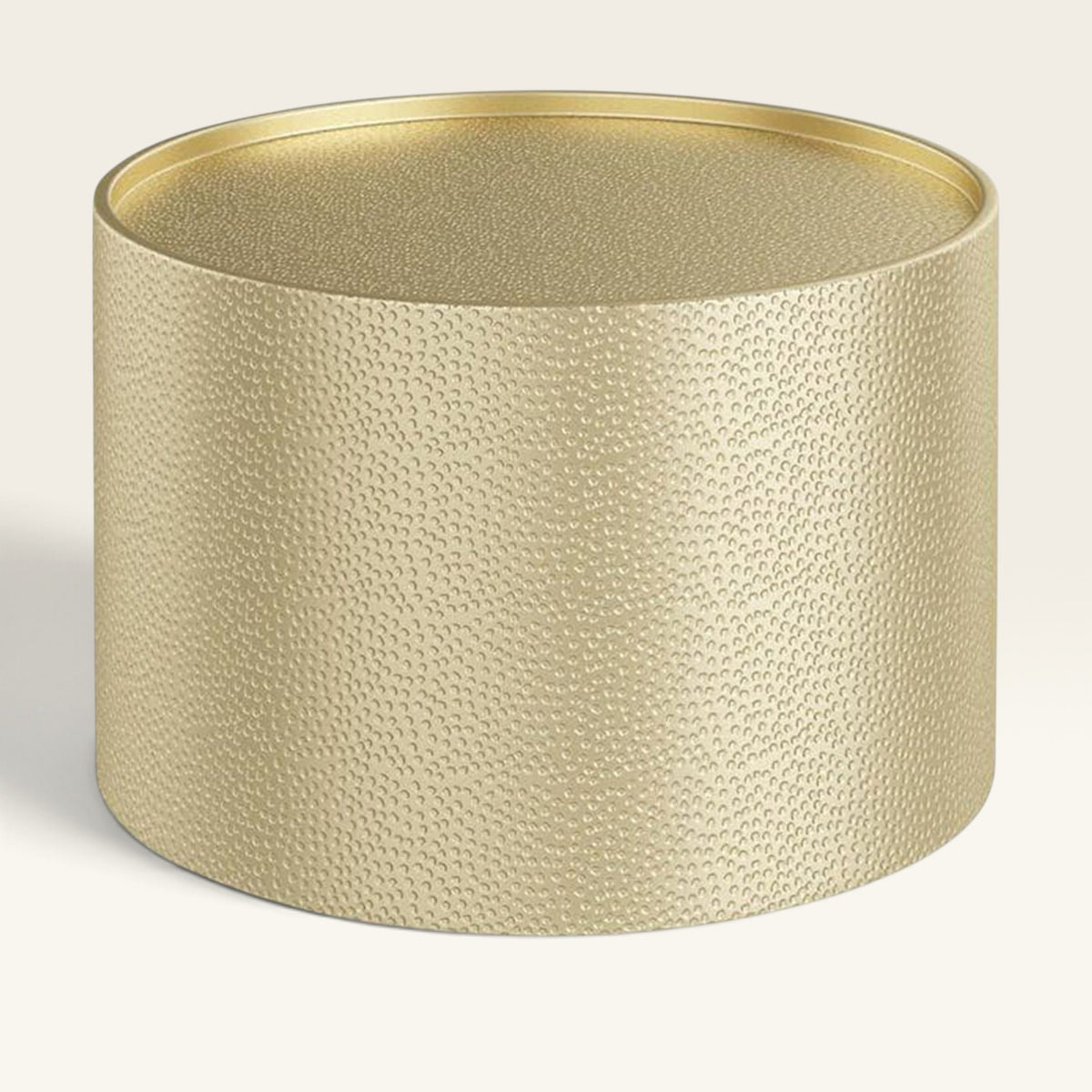 Round Gold Hammered Iron Coffee Table