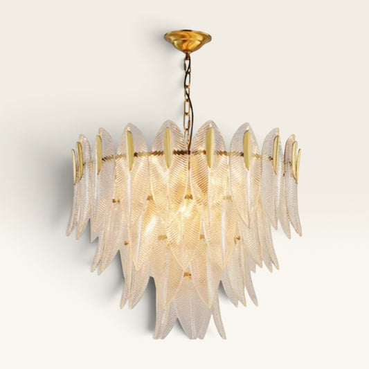 Normandie Art Deco Glass Chandelier