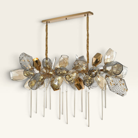 Modern K9 Linear Crystal Glass Chandelier