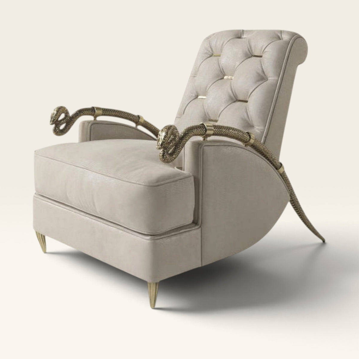 Mid-Century Serpentine Arm Chair