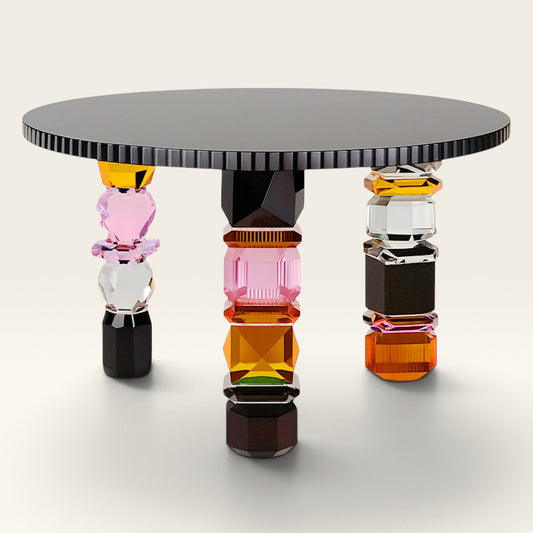 Orlando Crystal Coffee Table & Side Table