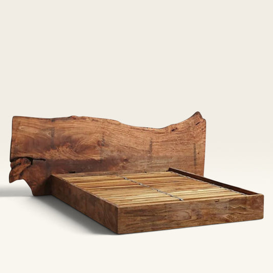 Wabi-sabi Live Edge Wood Bed
