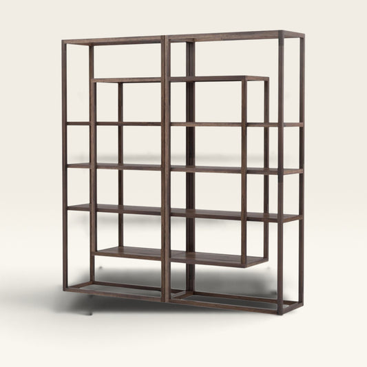 Waylon Double Bookshelf, Harvest Brown
