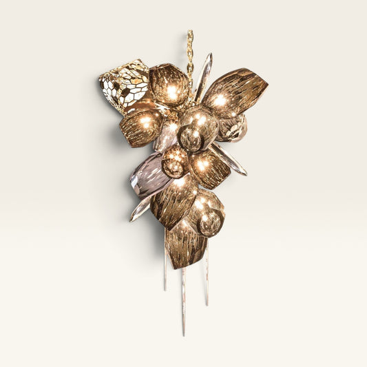 Modern K9 Vertical Crystal Glass Chandelier