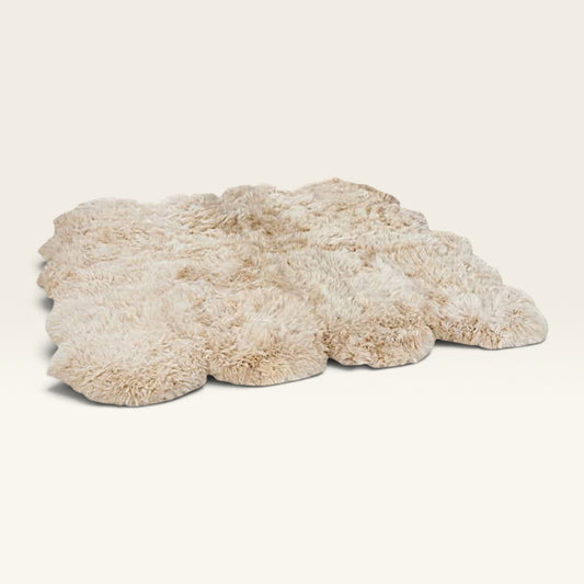Luxurious 8-Pelt Champagne Sheepskin Octo Rug - Premium & Plush