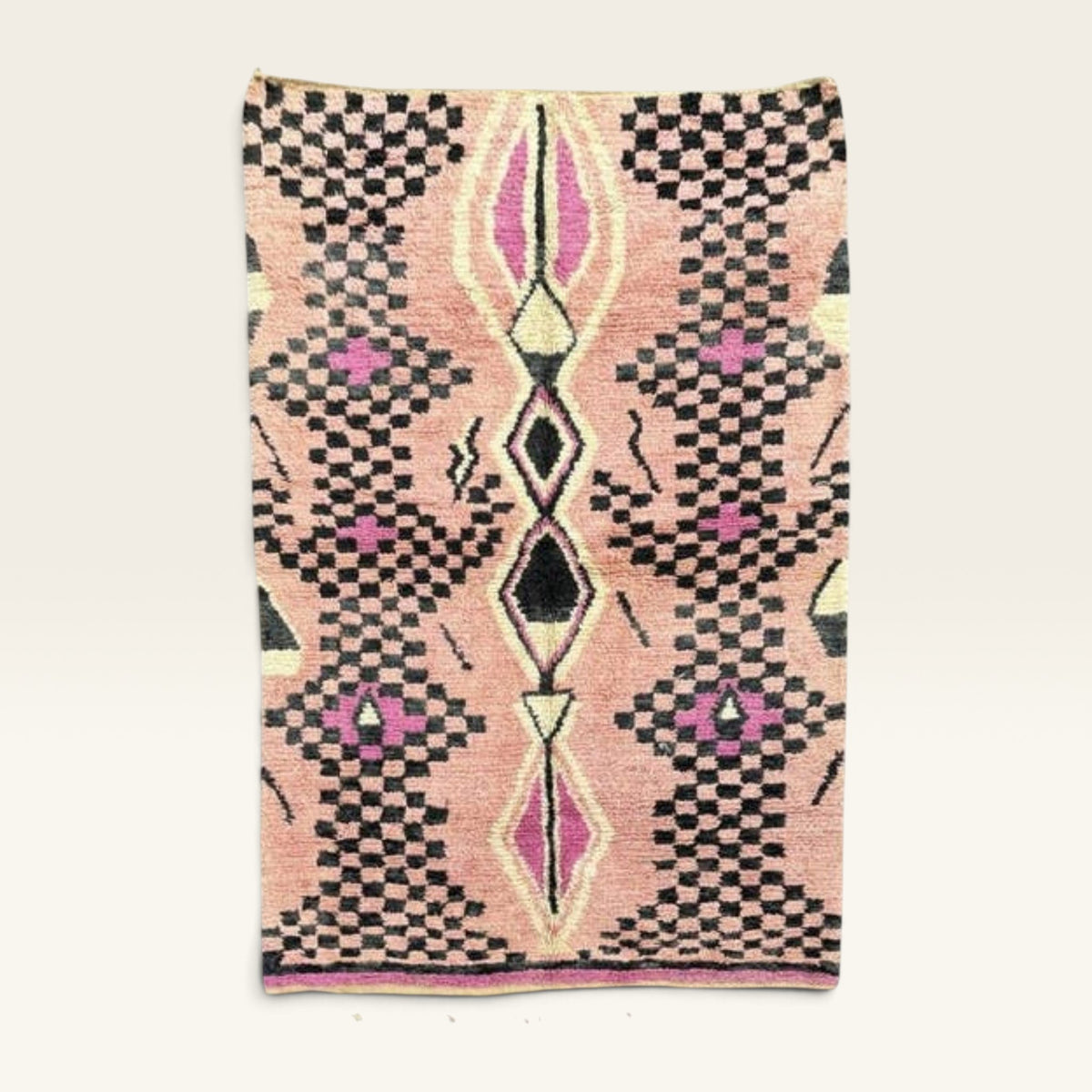 Handmade Moroccan Beni Ourain Wool Rug