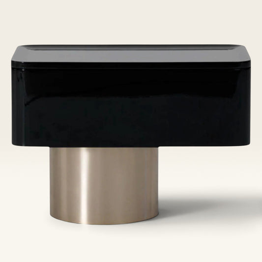 Noir Éclat Mid-Century Side Table