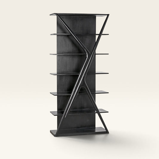 Vetra Bookcase - Hand Rubbed Black