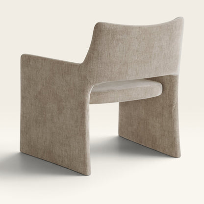 Lina Modern Velvet Armchair in Sandstone